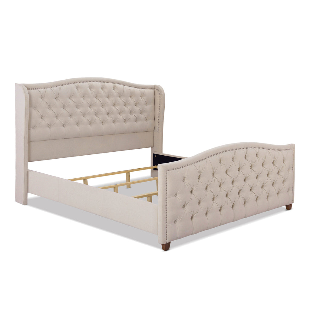 Marcella Upholstered Shelter Headboard Bed Set