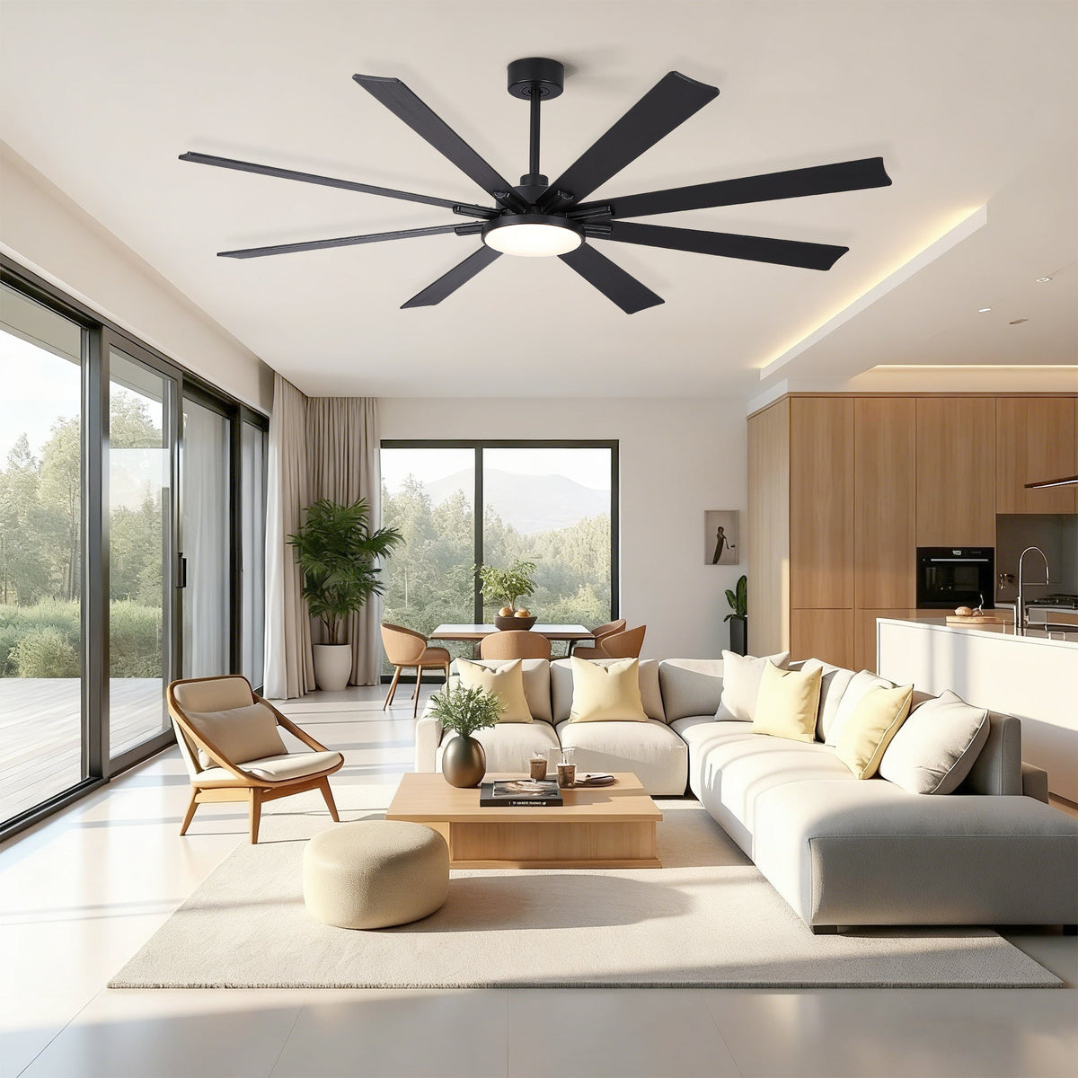 72 Inch Modern Minimalism Ceiling Fan