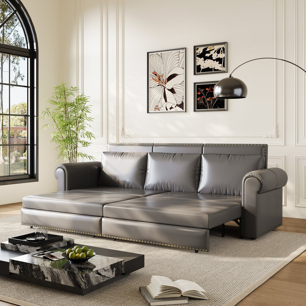 Chesterfield Sofa - 93.7" King Pull Out Sofa Bed