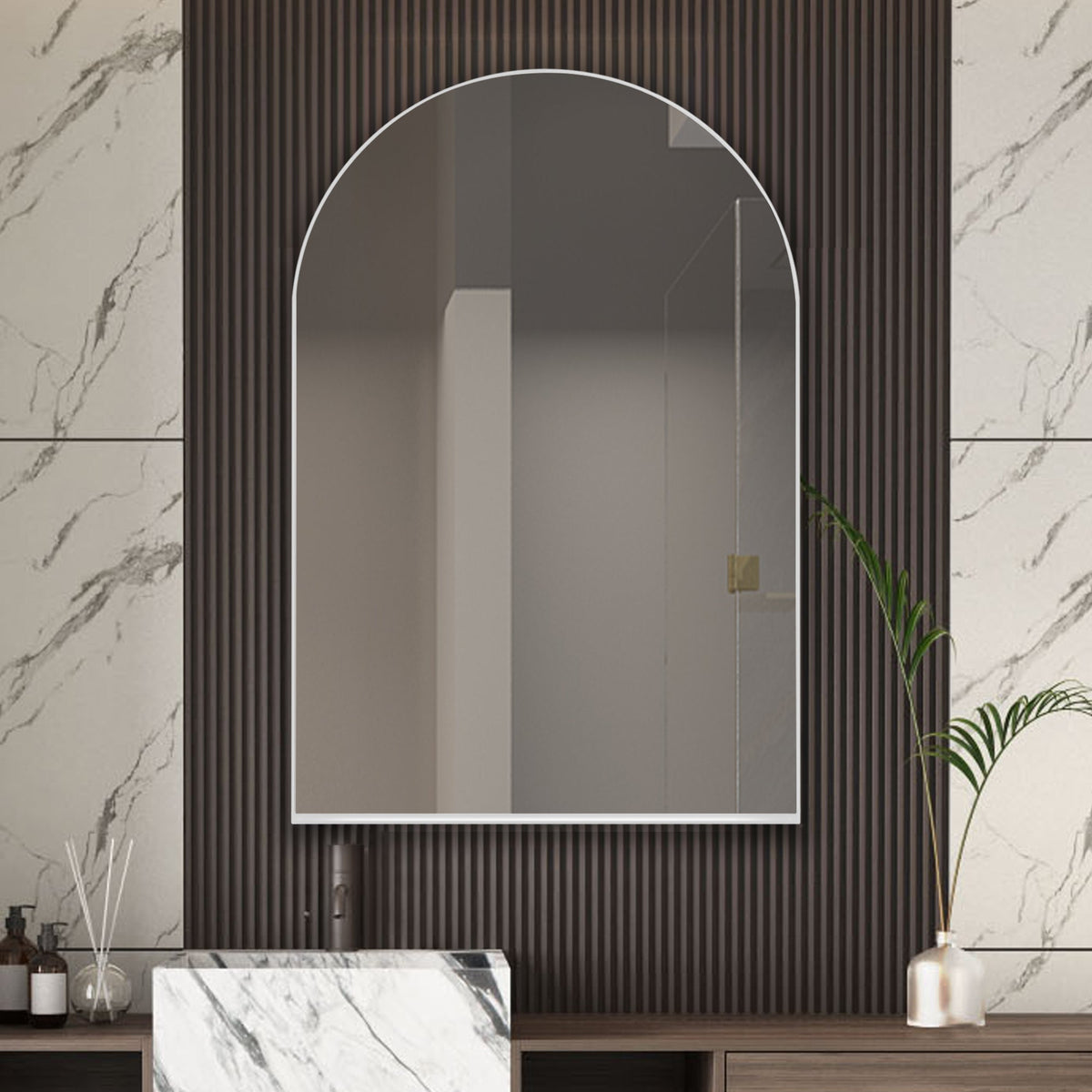 24x36 Inch Arched Recessed Medicine Cabinet