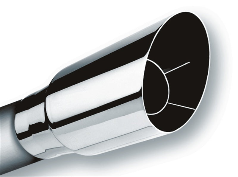 Borla Universal Polished Tip Single Round Angle-Cut (inlet 2 1/2in. Outlet 3 1/2in) *NO Returns* 20122