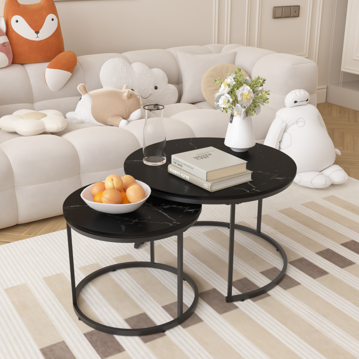 27.6" Nesting Coffee Table Set of 2