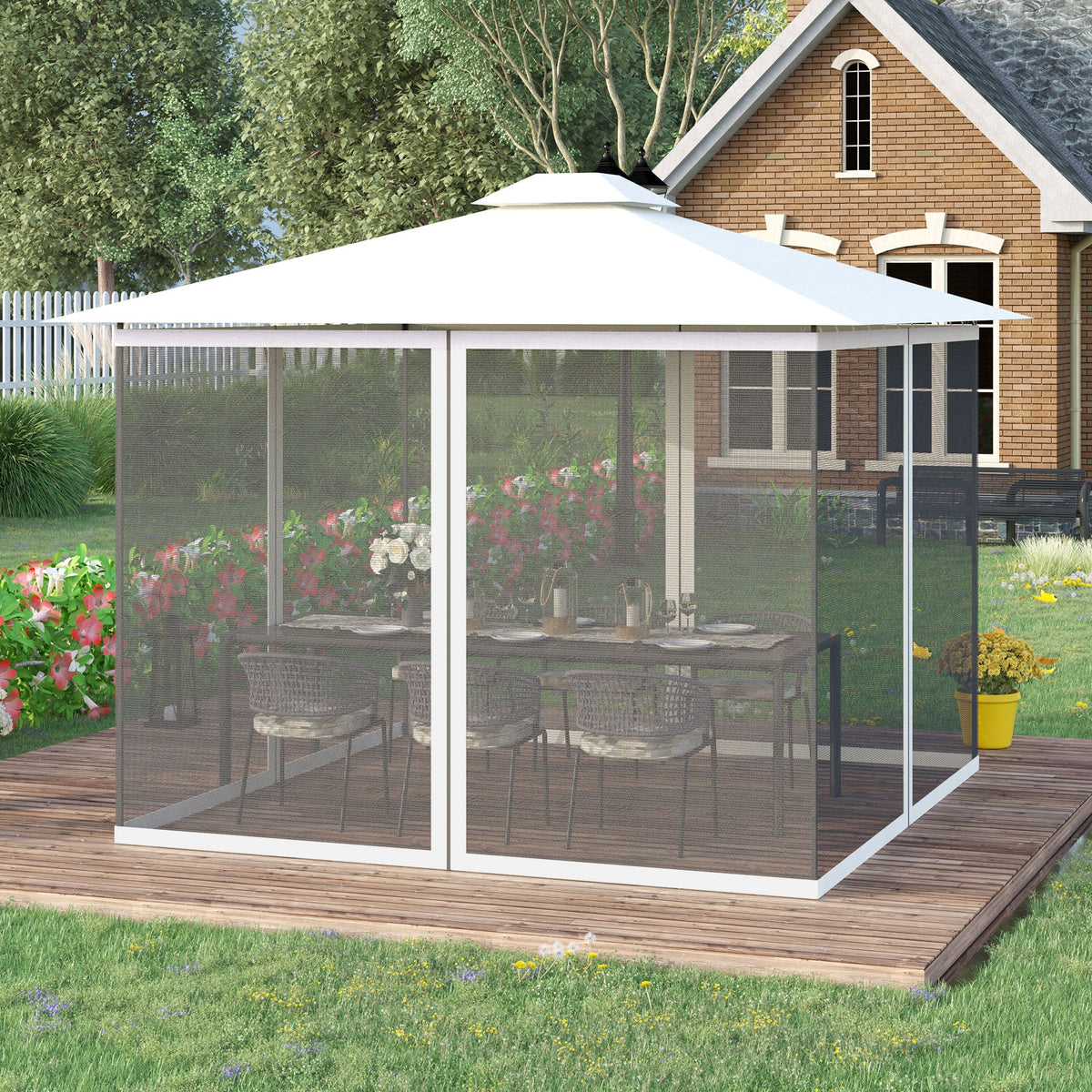Outsunny 10' x 13' Replacement Mesh Sidewall Netting