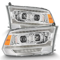 AlphaRex 09-18 Dodge Ram 2500 LUXX LED Proj Headlights Plank Style Chrm w/Activ Light/Seq Signal/DRL 880559 *Discontinued