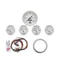 Autometer Old Tyme White 5 Piece Kit (MPH/FUEL/OILP/WTMP/BAT) 59-60 Chevy Car Direct-Fit Dash Kit 7034-OTW