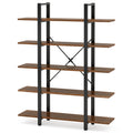Vintage Industrial 5-Tier Bookshelf