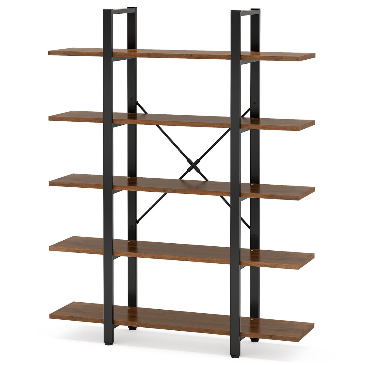 Vintage Industrial 5-Tier Bookshelf