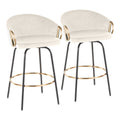 26" Contemporary Fixed Height Counter Stool with Swivel