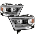 Spyder Dodge Ram 19-20 Halogen Model Projector Headlights Chrome PRO-YD-DR19HALSI-SEQ-C 5087409