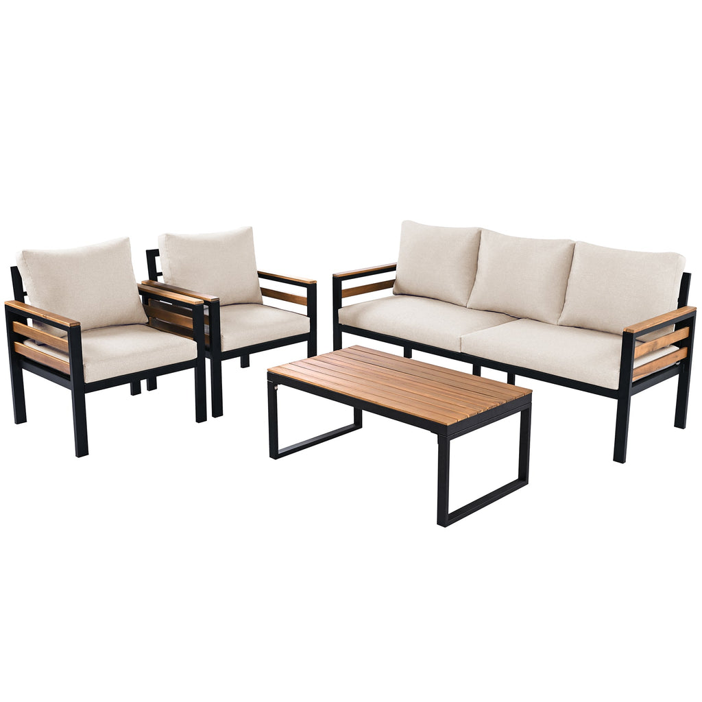 GO 4-Piece Outdoor Furniture Sofa Set for 5 People