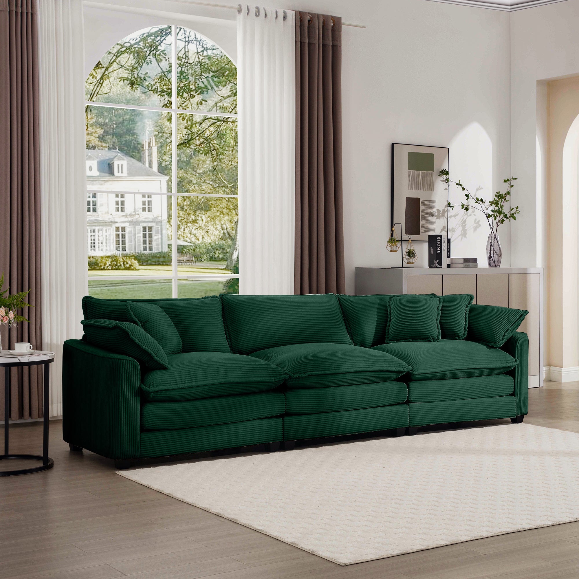 Mid-Century Modern Sectional Sofa - 3 Seater