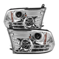 Spyder Dodge Ram 13-15 Projector Headlights Light Bar DRL Chrome PRO-YD-DR13-LBDRL-C 5080905