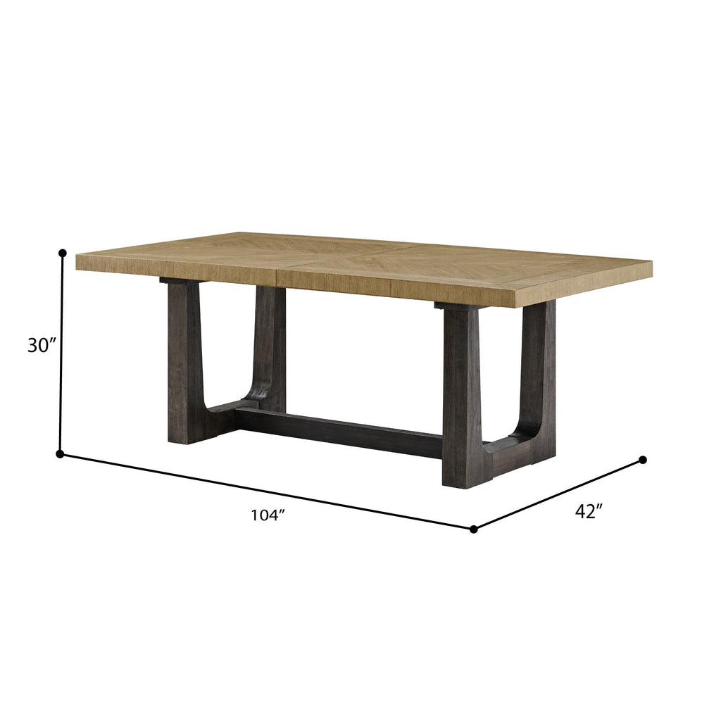 Caramel and Cocoa Trestle Dining Table