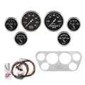 Autometer Old Tyme Black Gauge Kit 6 Pc Ford Truck 53-55 Tach/Mph/Fuel/Oilp/Wtmp/Volt 7048-OTB