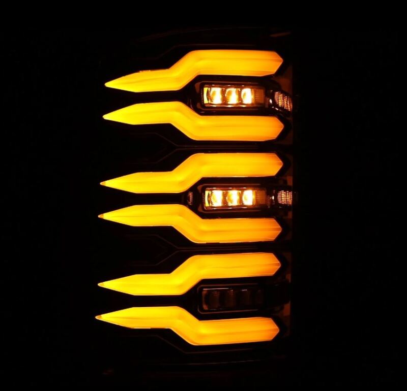 AlphaRex 07-13 GMC Sierra 1500/2500HD/3500HD Luxx Series LED Tail Lights - Alpha Black 630070 *Discontinued