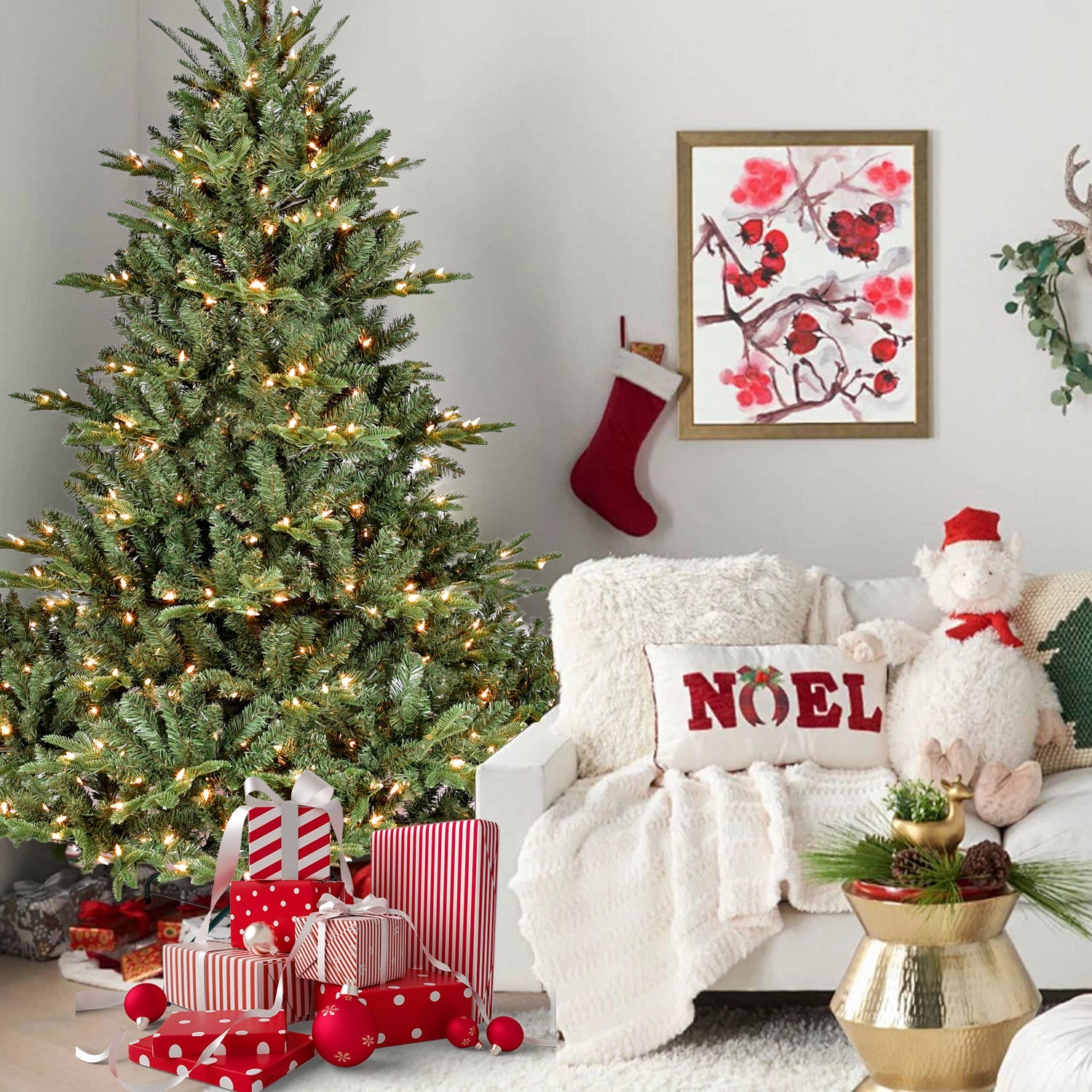 5FT Full-Shape Christmas Tree with 350 UL Lights