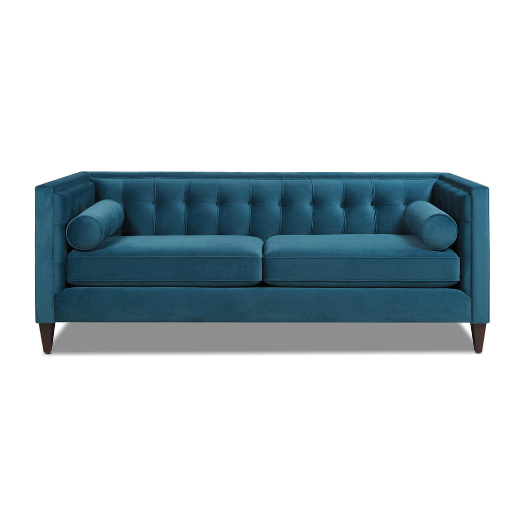 Jack 84" Modern Tuxedo Tufted Sofa, Satin