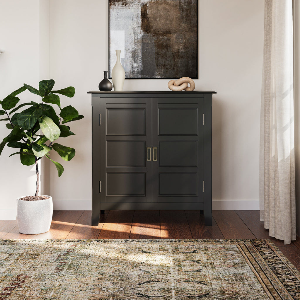 Burlington 30 Inch Wide Solid Wood Low Storage Cabinet