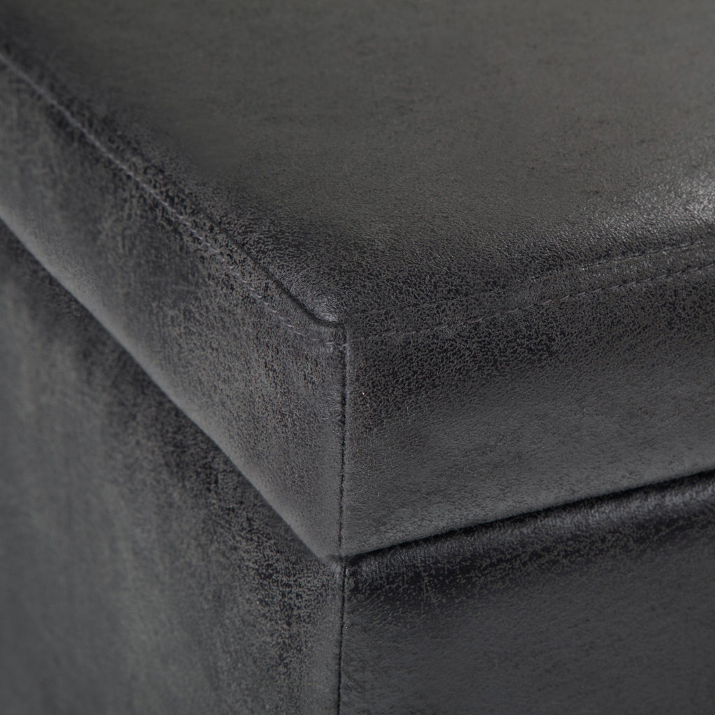Avalon 48 Inch Wide Storage Ottoman Bench in Distressed