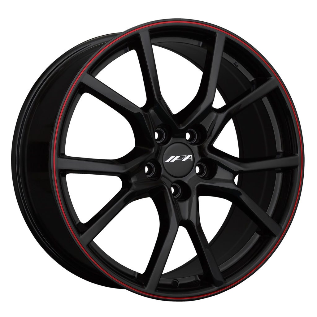 IPA 1FK Wheel Black / Red Pinstripe 20x8.5 +55 5x4.5
