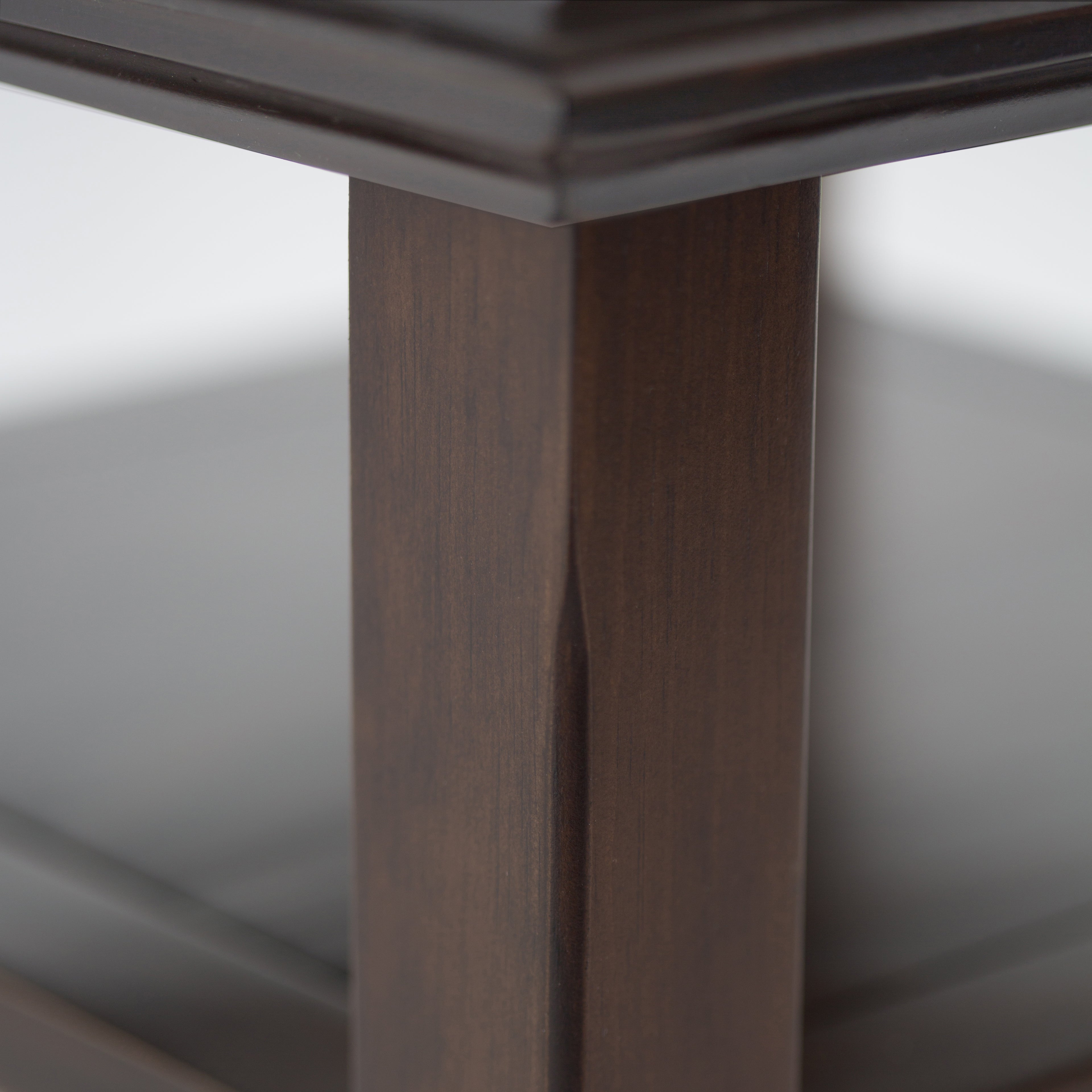 Acadian Solid Wood Narrow Side Table in Brunette