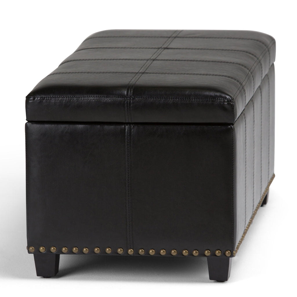 Amelia 33 Inch Wide Storage Ottoman Bench