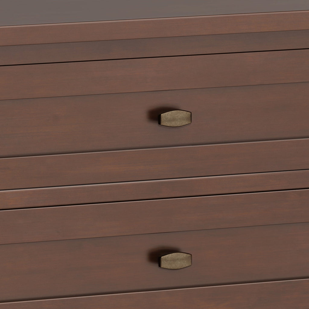 Warm Shaker Solid Wood 24 Inch Wide Transitional Nightstand in Russet