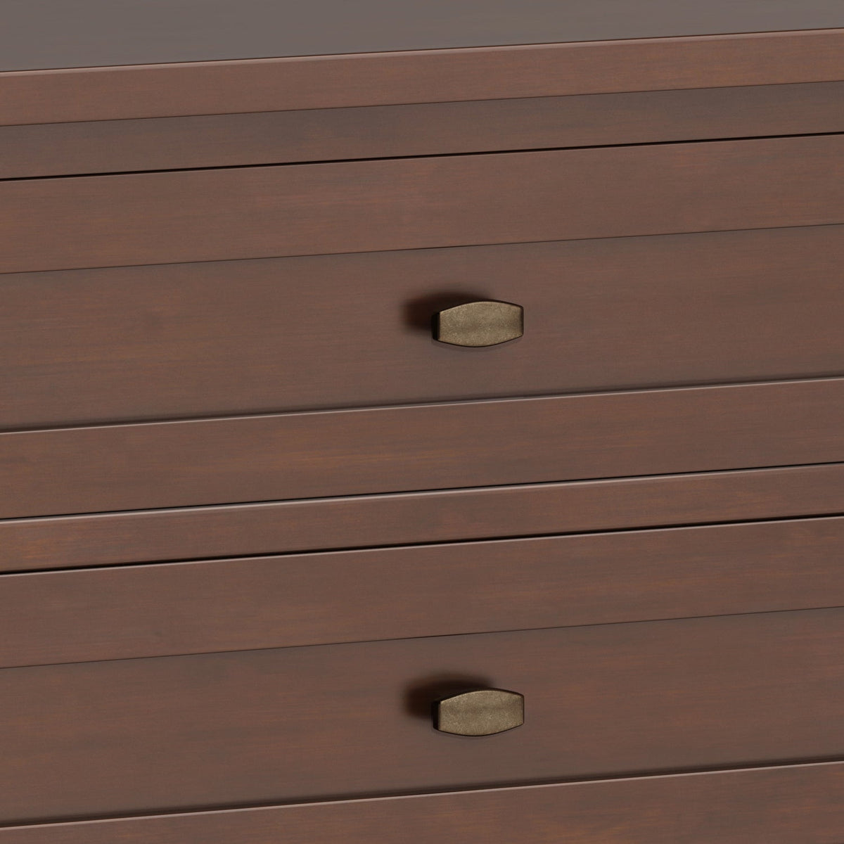Warm Shaker Solid Wood 24 Inch Wide Transitional Nightstand in Russet