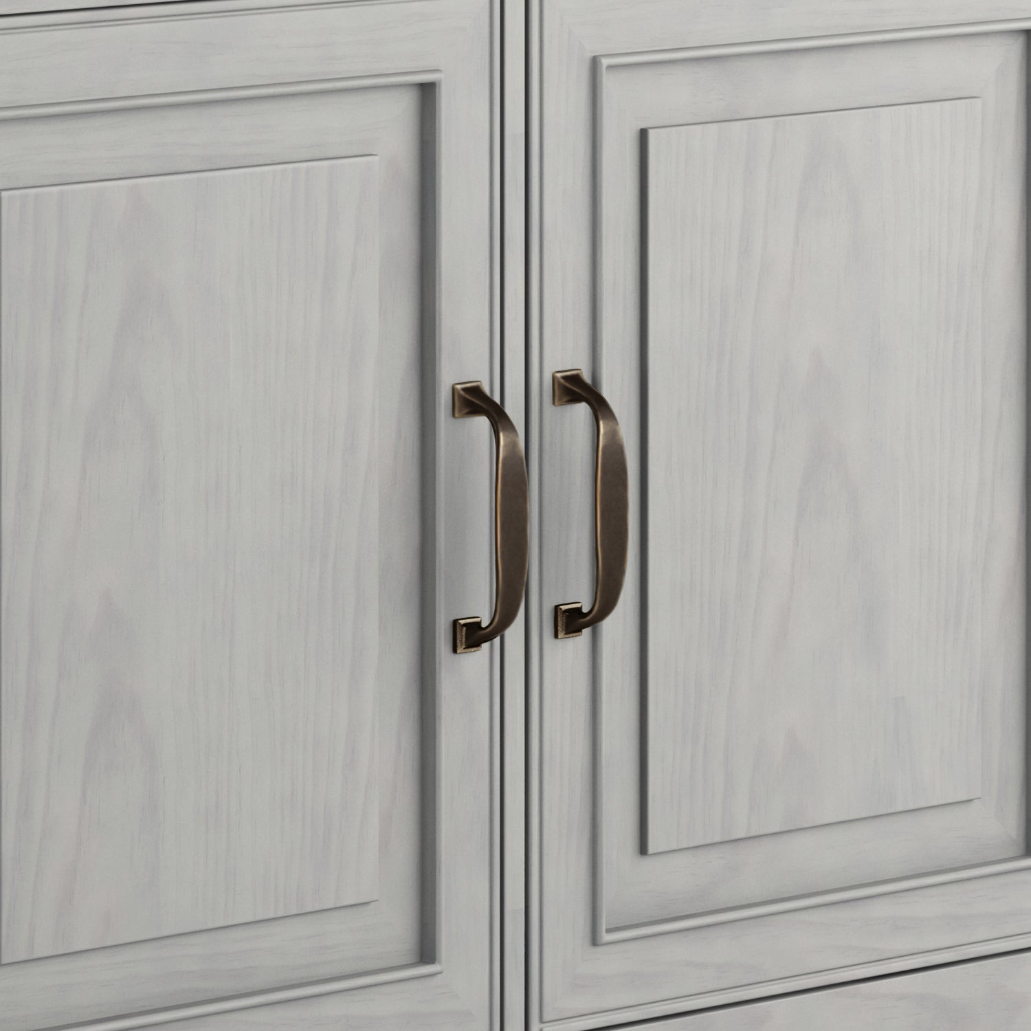 Connaught Solid Wood Entryway Storage Cabinet in Fog