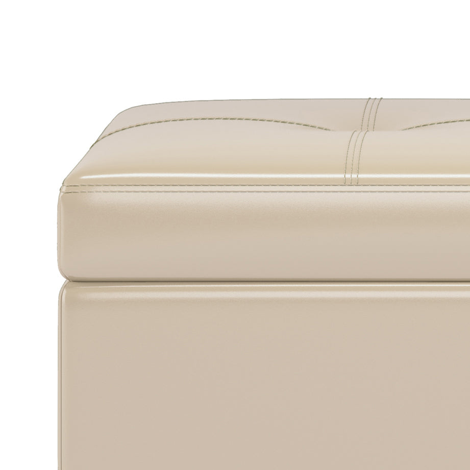 Oregon 42 Inch Wide Storage Ottoman Bench with Tray