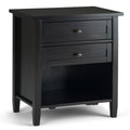 Warm Shaker Solid Wood 24 Inch Wide Transitional Nightstand in Hickory