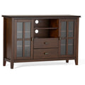 Artisan 53 Inch Wide Solid Wood Tall TV Stand in Russet