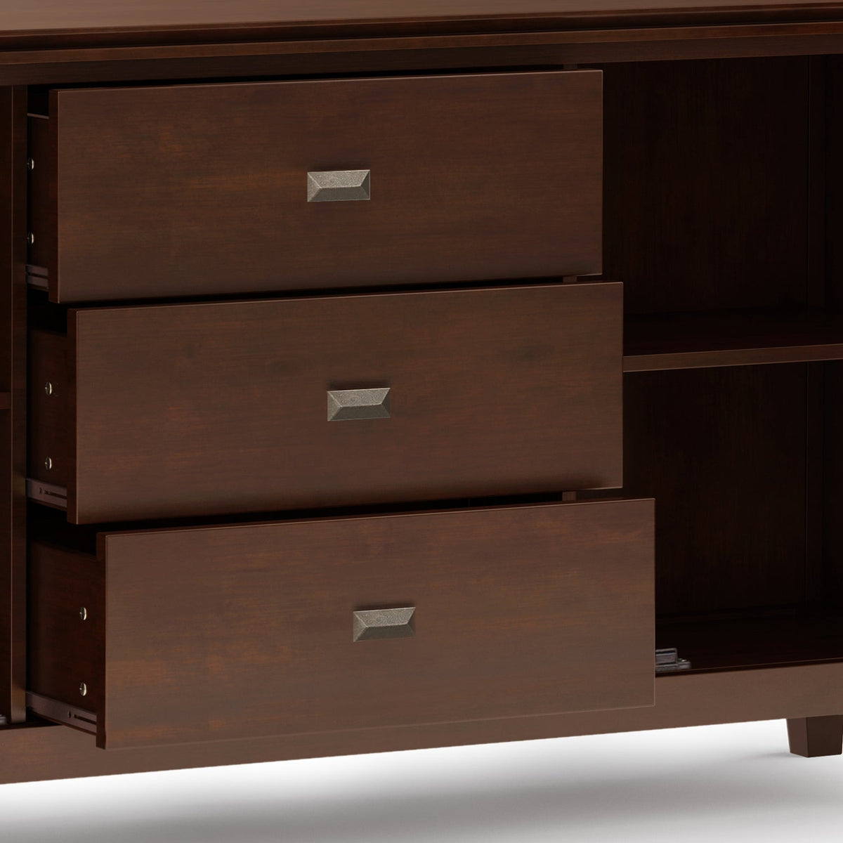 Artisan 60 Inch Wide Solid Wood Large Sideboard Buffet in Russet