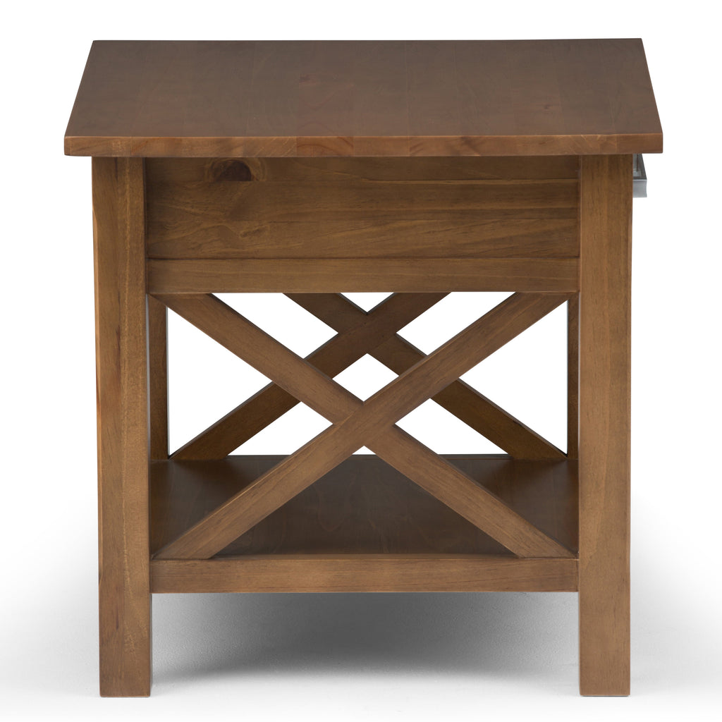 Kitchener End Table - Medium Saddle