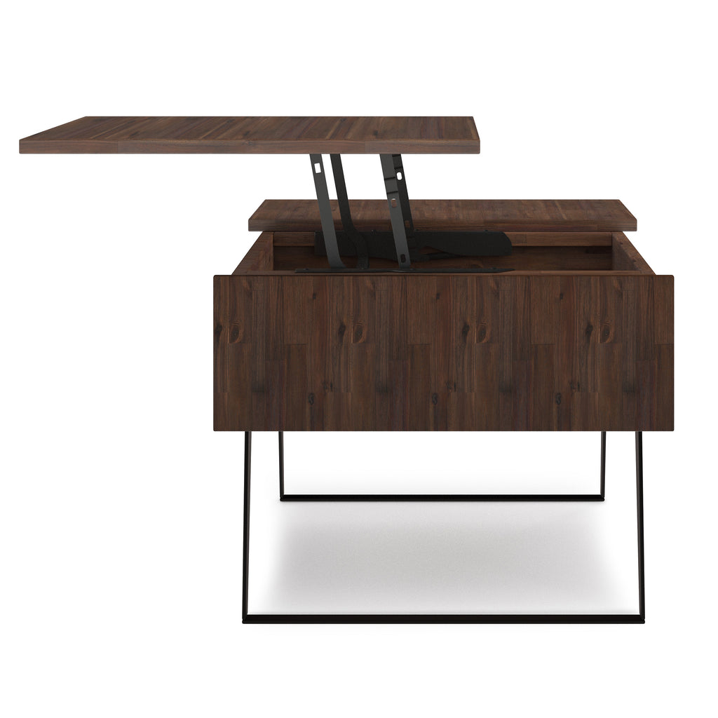 Lowry 48 Inch Wide Solid Acacia Wood Lift Top Coffee Table