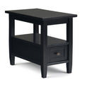 Warm Shaker Solid Wood 14 Inch Wide Transitional Narrow Side Table