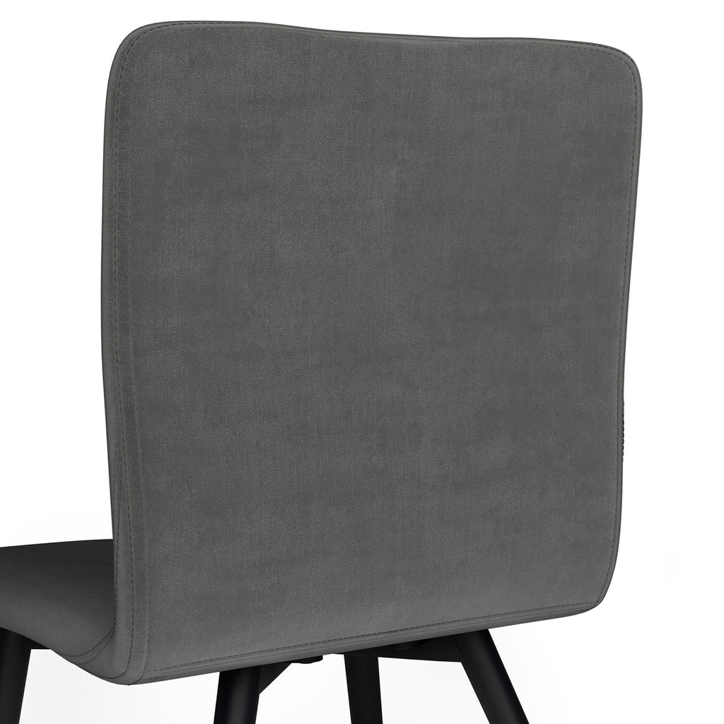 Baylor Dining Chair - Set of 2 - Dark Grey Velvet
