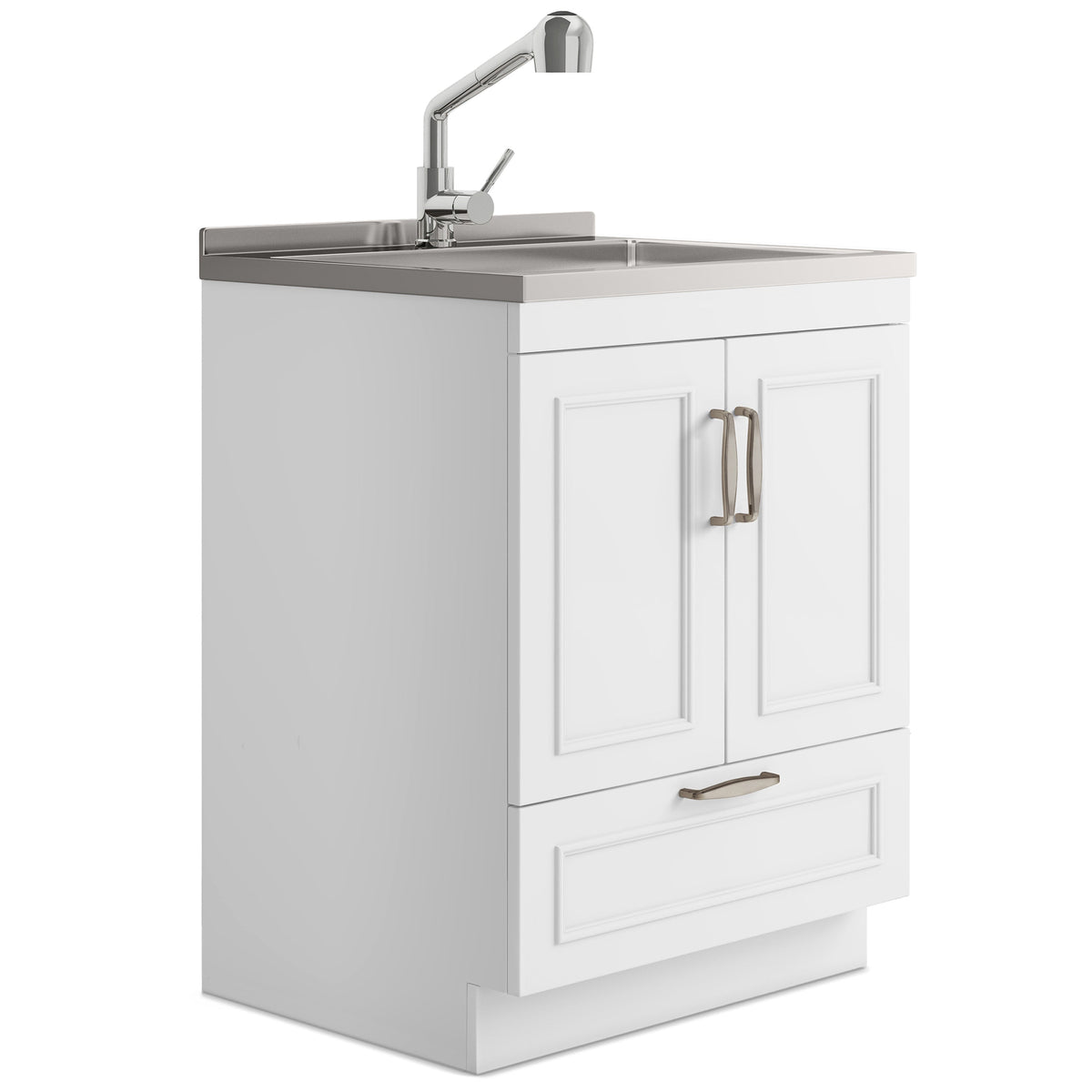 Cardinal 28" Laundry Cabinet with Faucet and Stainless Steel Sink