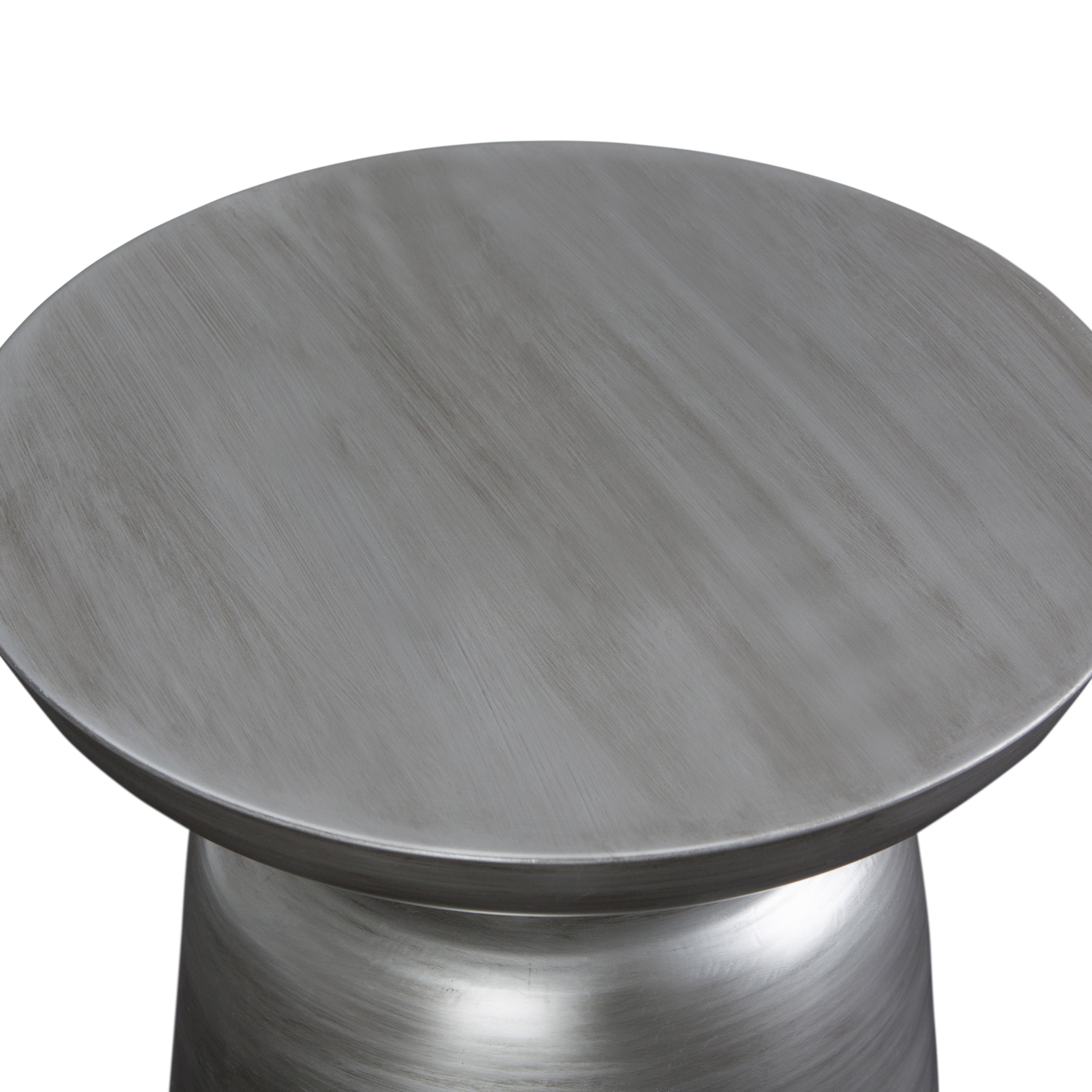 Toby 17 Inch Wide Modern Industrial Metal Accent Table