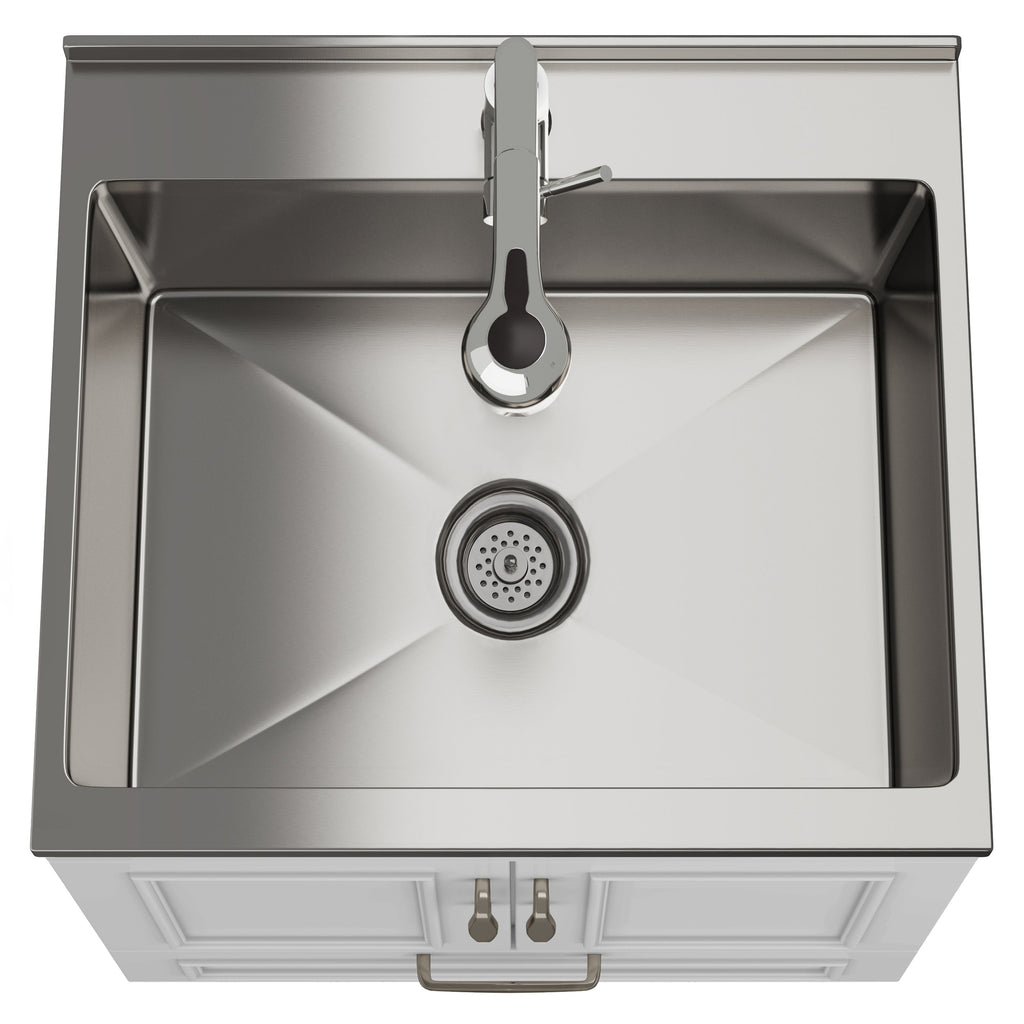 Cardinal - 24" Laundry Cabinet with Faucet and Stainless Steel Sink