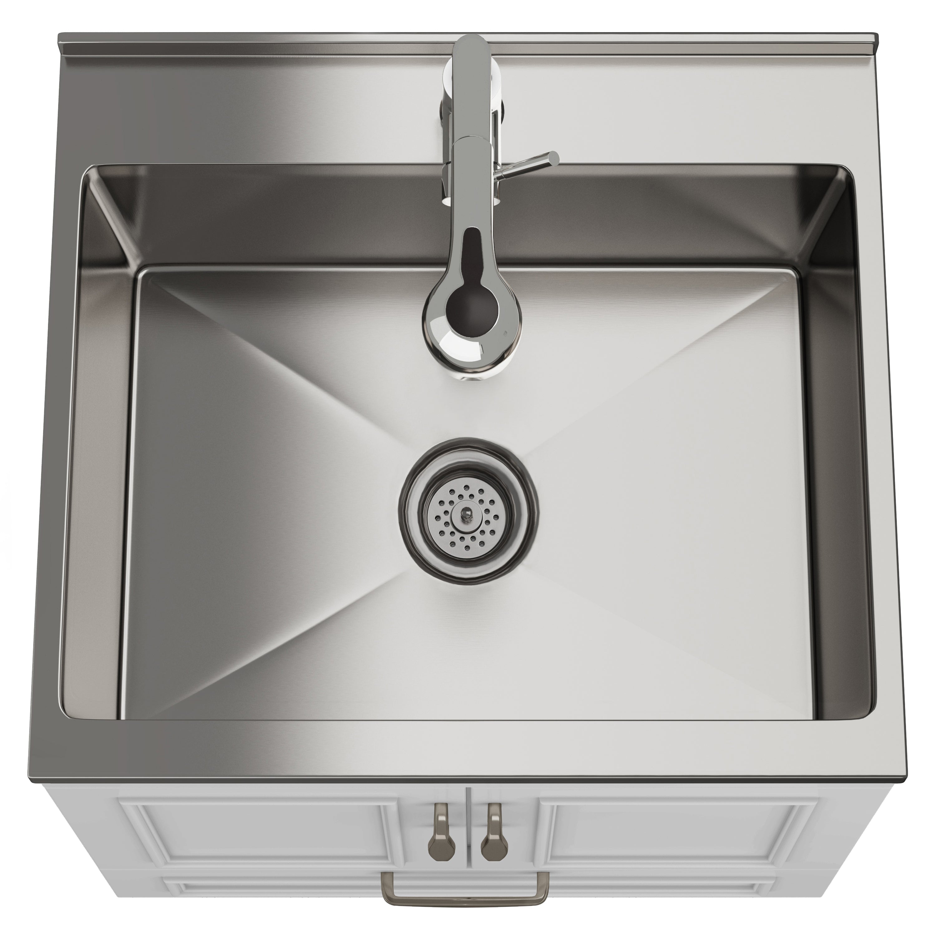 Cardinal - 24" Laundry Cabinet with Faucet and Stainless Steel Sink