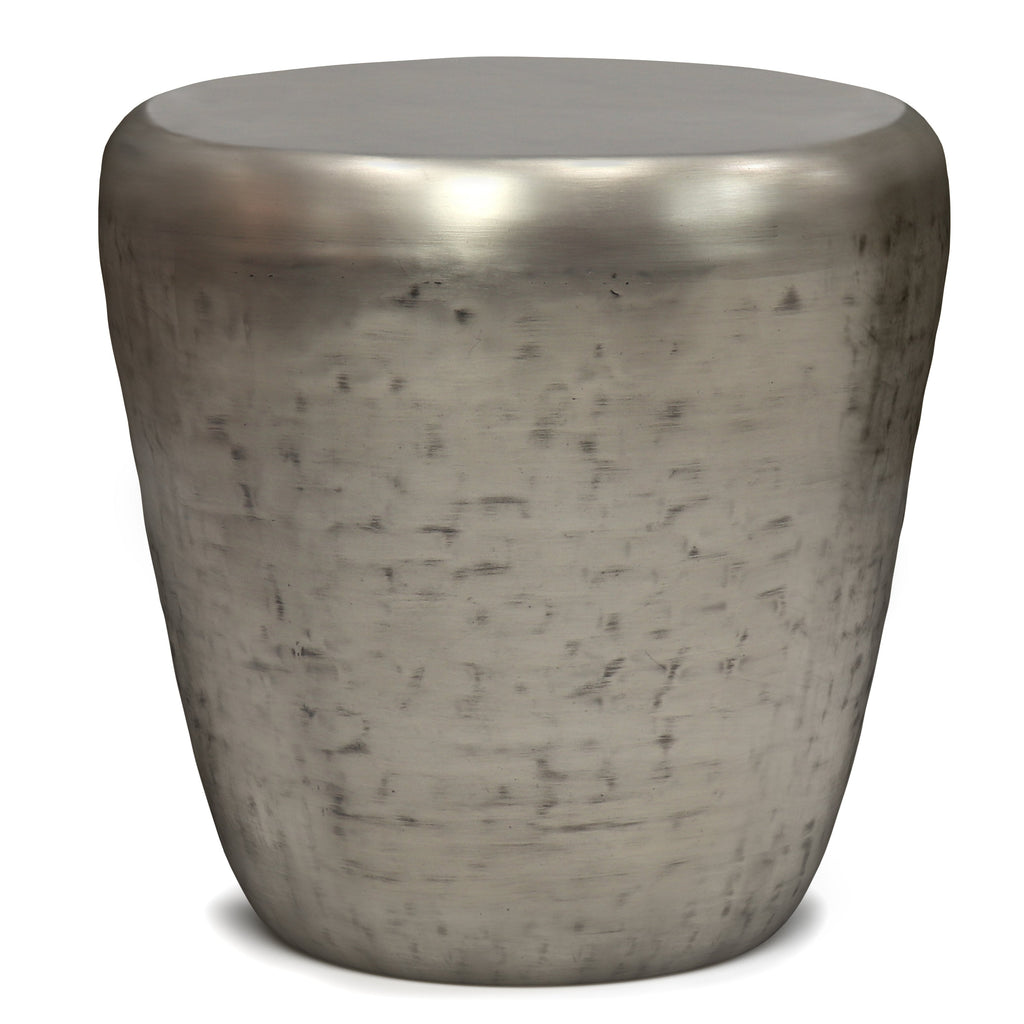 Garvy 22 Inch Wide Metal Side Table in Antique