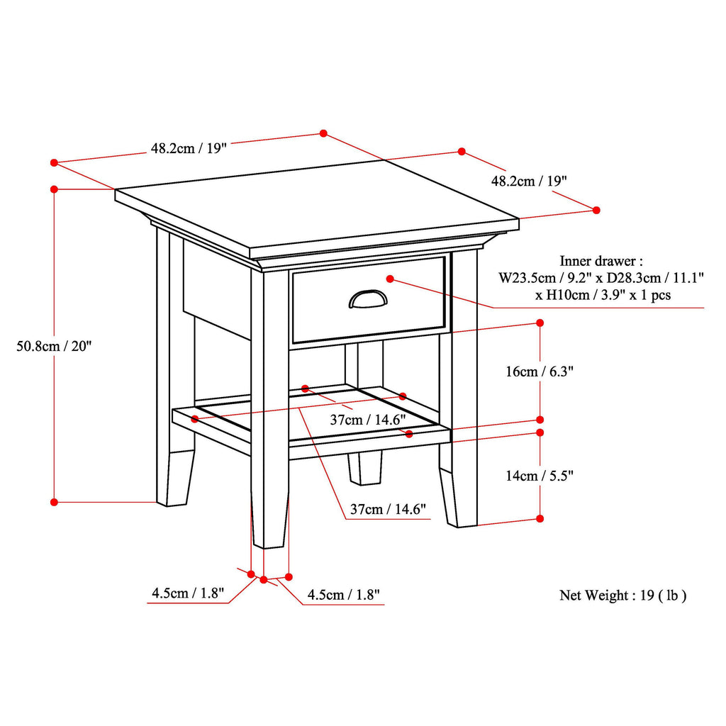 Redmond - End Table - Rustic