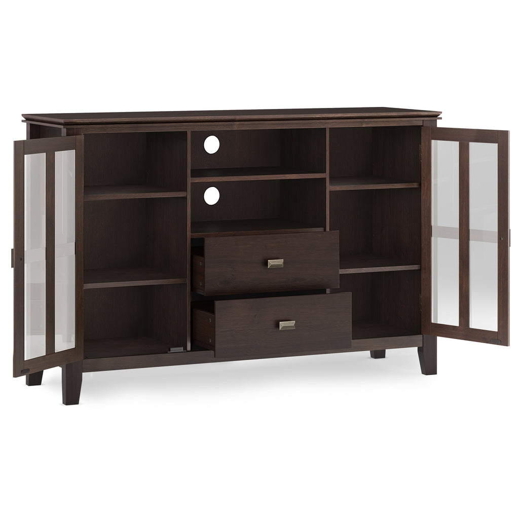 Artisan 53 Inch Wide Solid Wood Tall TV Stand