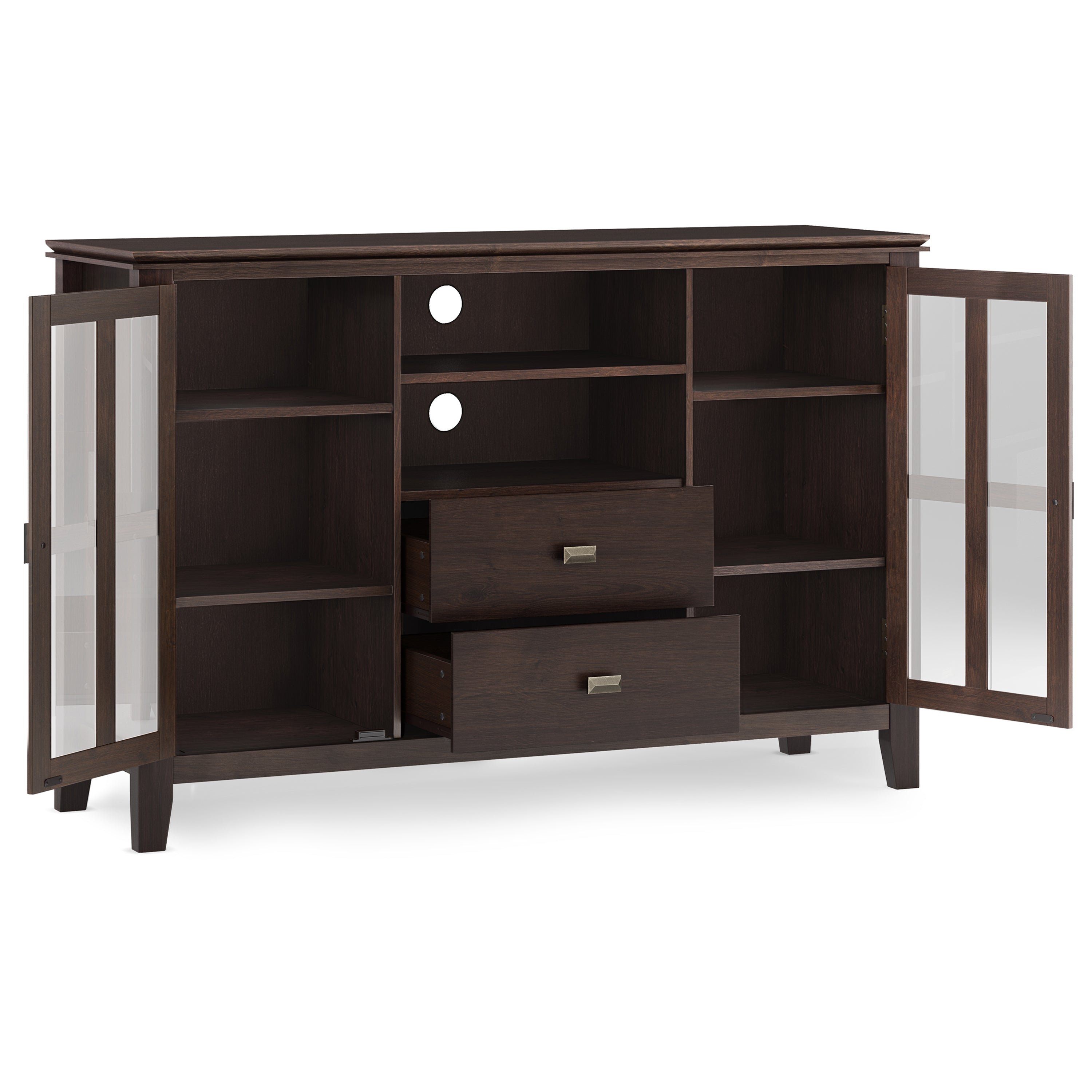 Artisan 53 Inch Wide Solid Wood Tall TV Stand