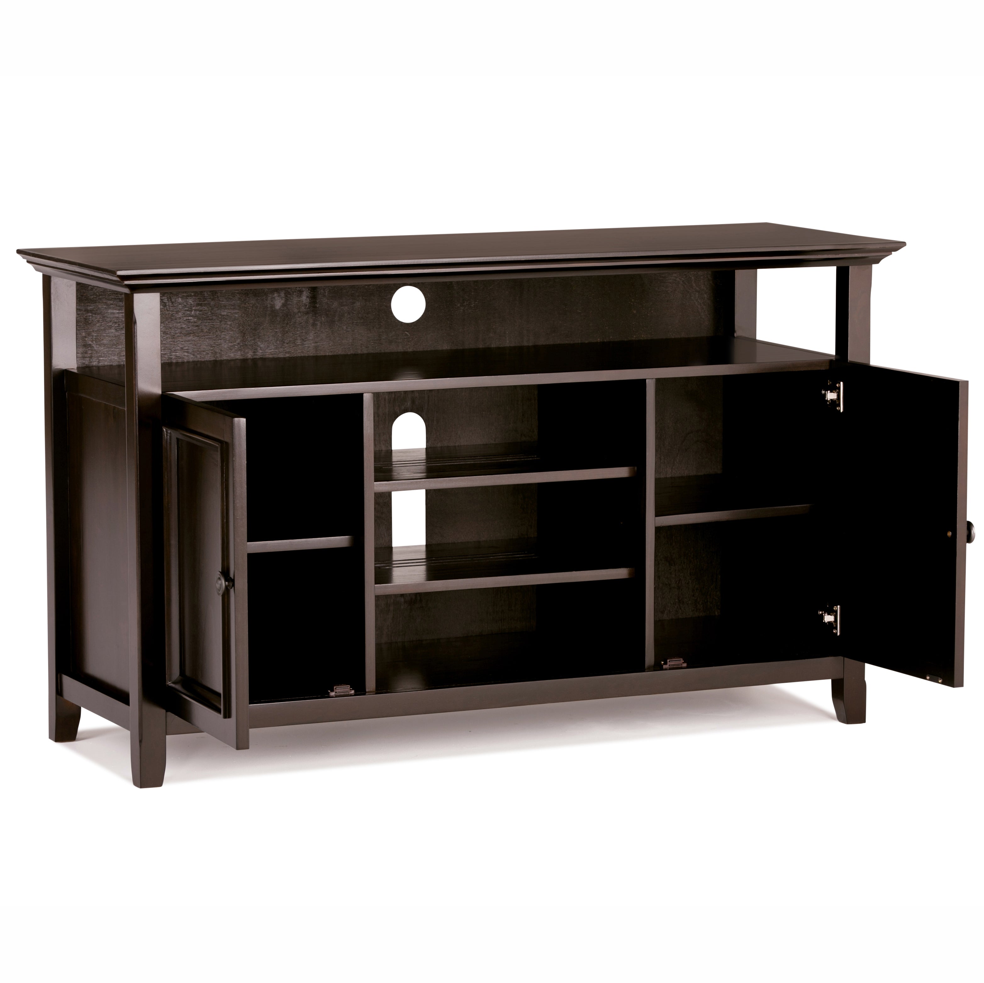 Amherst 54 Inch Wide Solid Wood TV Stand in Hickory