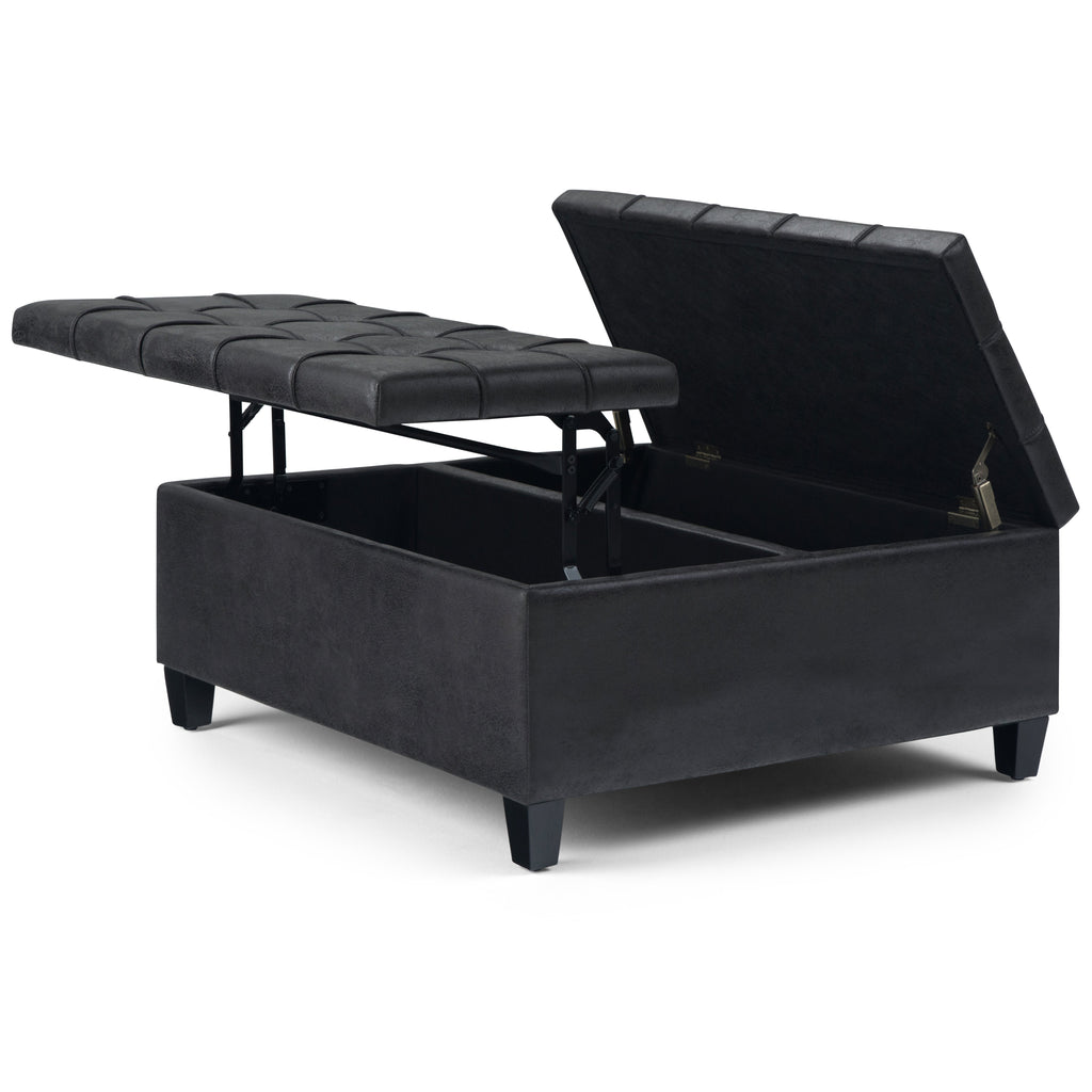 Harrison 36 Inch Wide Coffee Table Storage Ottoman
