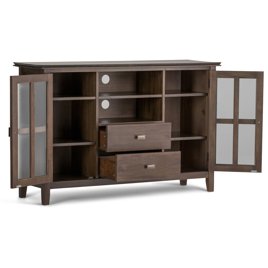 Artisan 53 Inch Wide Solid Wood Tall TV Stand