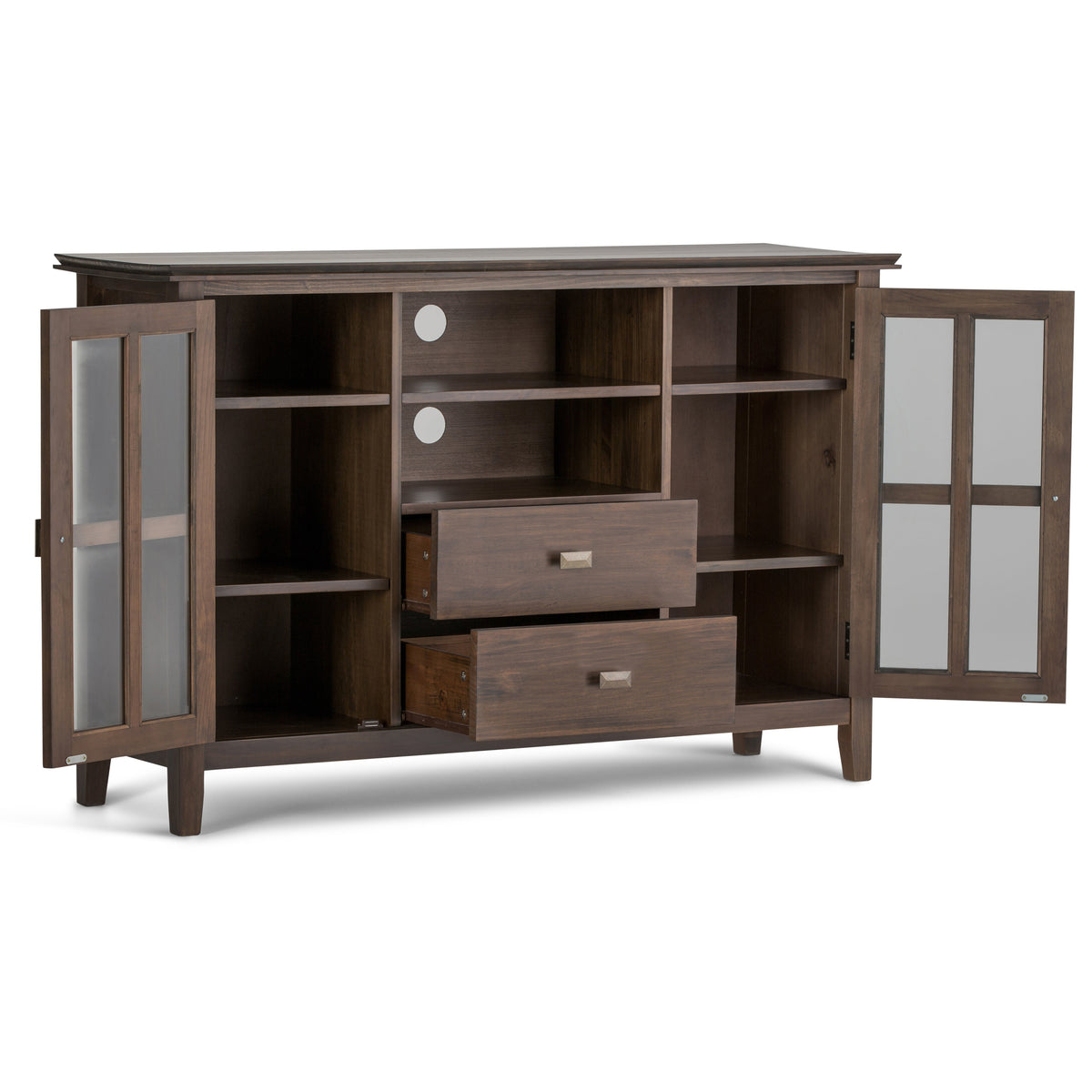 Artisan 53 Inch Wide Solid Wood Tall TV Stand