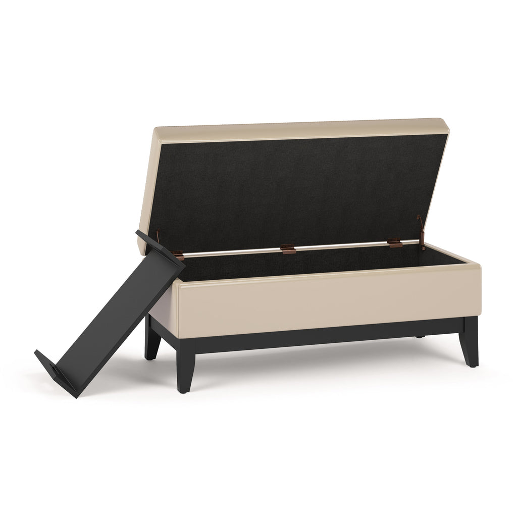 Oregon 42 Inch Wide Storage Ottoman Bench with Tray